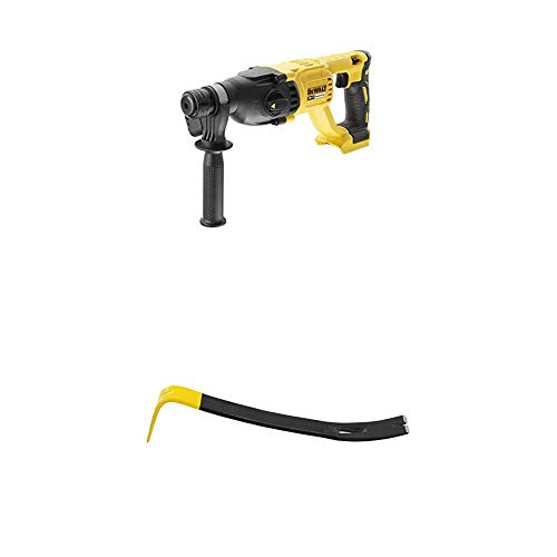 Dewalt SDS-plus XR Akku-Kombihammer (mit Pneumatik-Hammerwerk und bürstenlosem Motor für diverse Bohranwendungen und leichte Meißelarbeiten) + Stanley Wonder Bar Nageleisen von DEWALT