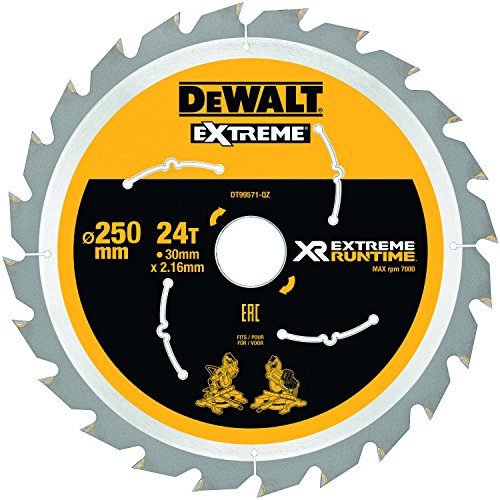 DeWalt DT99571-QZ - Hojas para Sierra Circular Estacionaria XR EXTREME RUNTIME 250mm x 30mm 24D von DEWALT