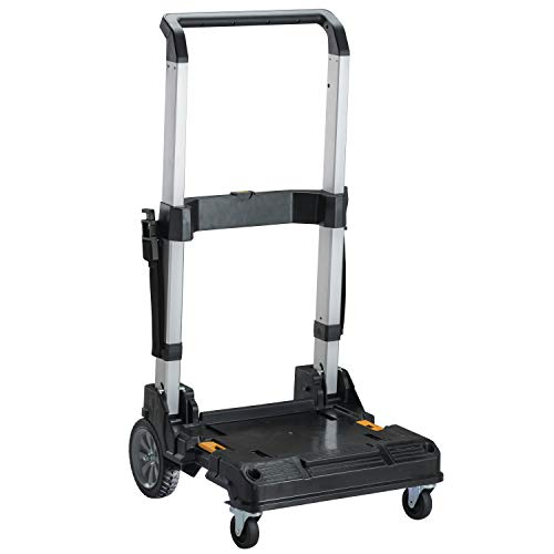 DEWALT TSTAK Trolley mit Griff, 360° drehbar, bis zu 90,7 kg (DWST17888) schwarz von DeWalt