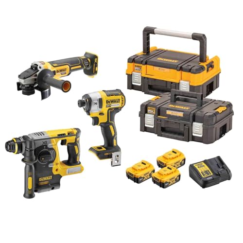 Dewalt DCK305P3T-QW Akku-Schlagschrauber, Akku-Bohrhammer, Akku-Winkelschleifer 18V 5.0Ah Li-Ion ink von Dewalt