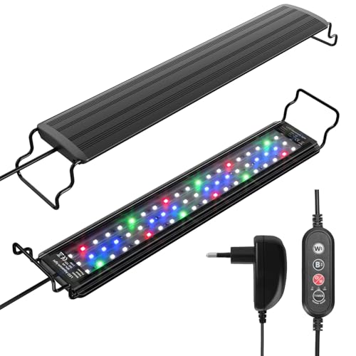 DEWEL Aquarium Lampe, LED Beleuchtung für Süßwasserfische & Pflanzen, 3 Beleuchtungsmodi, 10 Helligkeitsstufen, Timer 6/10/12/24h, mit Ausziehbarer Ständer für 45-60cm Aquarien DEWEL Aquarium Lampe, LED Beleuchtung für Süßwasserfische & Pflanzen, 3 Beleuchtungsmodi, 10 Helligkeitsstufen, Timer 6/10/12/24h, mit Ausziehbarer Ständer für 45-60cm Aquarien von DEWEL