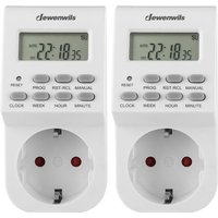 DEWENWILS Digitale Zeitschaltuhr mit 20 Schaltprogrammen, 16A 3680W, 2er-Pack, LCD-Anzeige DEWENWILS Digitale Zeitschaltuhr mit 20 Schaltprogrammen, 16A 3680W, 2er-Pack, LCD-Anzeige von DEWENWILS