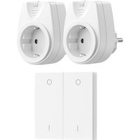 DEWENWILS Funksteckdosen mit Fernbedienung, 16A, 3500W, Plug-In Ein/Aus Funk-Wandschalter, 30M Reichweite, Kein Kabel Erforderlich, Erweiterbarer von DEWENWILS