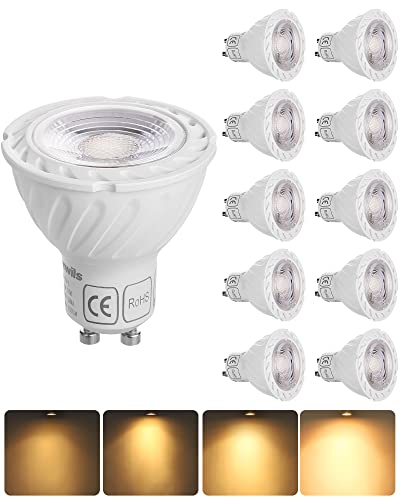 DEWENWILS GU10 LED Warmweiss Dimmbar 5w 2700K, LED gu10 Leuchtmittel 350LM 38° Abstrahlwinkel, Energiesparend, Ersatz 50W Halogen Lampen, 230V für Spots Einbaustrahler, Wandleuchte, 10er DEWENWILS GU10 LED Warmweiss Dimmbar 5w 2700K, LED gu10 Leuchtmittel 350LM 38° Abstrahlwinkel, Energiesparend, Ersatz 50W Halogen Lampen, 230V für Spots Einbaustrahler, Wandleuchte, 10er von DEWENWILS