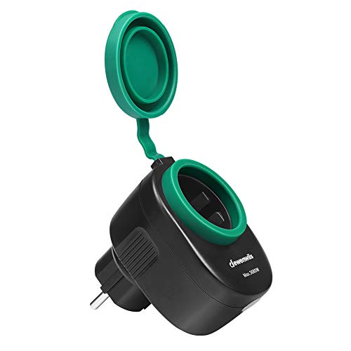 DEWENWILS WLAN Steckdose Outdoor, Alexa Steckdose Aussen IP44, 3680W Smarte Steckdose Kompatibel mit Alexa, Google Home und IFTTT, Kein Hub Erforderlich von DEWENWILS