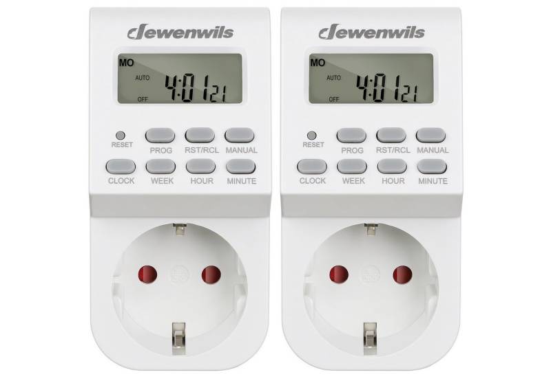 DEWENWILS Zeitschaltuhr Steckdose, digital, 2er Set, LCD-Display DEWENWILS Zeitschaltuhr Steckdose, digital, 2er Set, LCD-Display von DEWENWILS