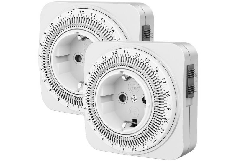 DEWENWILS Zeitschaltuhr Steckdose, mechanisch, 2er Set, 24h Zeitschaltuhr Analog, Timer DEWENWILS Zeitschaltuhr Steckdose, mechanisch, 2er Set, 24h Zeitschaltuhr Analog, Timer von DEWENWILS