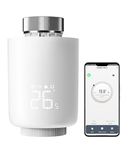DEWENWILS Zigbee Thermostat, Smart Heizkörperthermostat, Programmierbar Heizungsthermostat mit App-Funktion, Kompatibel mit Amazon Alexa & Google Assistant, Thermostat benötigt Tuya Zigbee 3.0 Hub DEWENWILS Zigbee Thermostat, Smart Heizkörperthermostat, Programmierbar Heizungsthermostat mit App-Funktion, Kompatibel mit Amazon Alexa & Google Assistant, Thermostat benötigt Tuya Zigbee 3.0 Hub von DEWENWILS