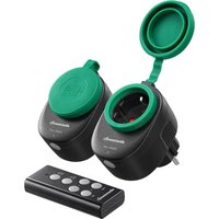 Dewenwils - Funksteckdosen 2er-Set, IP44 Wasserdicht, Fernbedienung, 3680W 16A von DEWENWILS