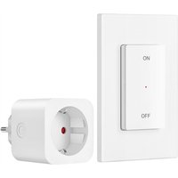 Funk Steckdosen-Set, 16A 3680W, Abnehmbarer Wandschalter, 30M Reichweite - Dewenwils von DEWENWILS