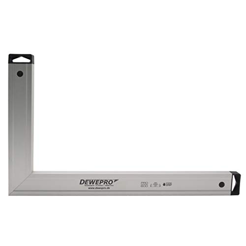 DEWEPRO® Aluminium Bauwinkel 90° - Winkel - Maurerwinkel - Messwinkel - Profilwinkel - Aluwinkel - 40x30cm von DEWEPRO