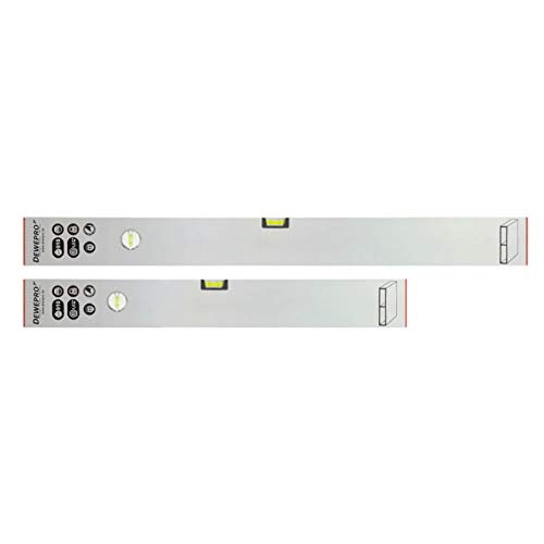 2er Set DEWEPRO® Alu Richtlatte - Setzlatte aus Aluminium - Abziehlatte - Putzlatte mit 2 Libellen - Längen: 150cm (1,5m) + 200cm (2,0m) von DEWEPRO