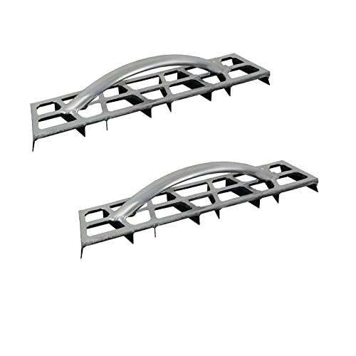 2er Set DEWEPRO® Alurabot - Alu-Gipserhobel - Kantenhobel mit 8 Stahlklingen - 465x90mm - Handhobel - Putzhobel - Schleifraspel von DEWEPRO