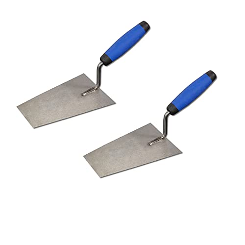 DEWEPRO Italienische Tiroler Maurerkelle G-Hals 180x120x80mm Gehärtetes Stahlblatt Konisch Geschliffen Mit 2-Komponenten Griff Profi Kelle Für Putz Mörtel Betonbau Renovierung von DEWEPRO