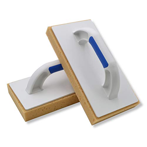 2er Set DEWEPRO® Schwammbrett 280x140mm - Fliesenschwamm mit 30mm starker Schwammauflage - Schwamm für die Fliesenreinigung von DEWEPRO