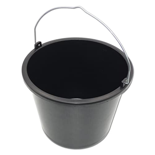 DEWEPRO® Baueimer - 5 Liter Kunststoffeimer - extra Stabiler 5l Putzeimer mit Henkel und Skalierung von DEWEPRO