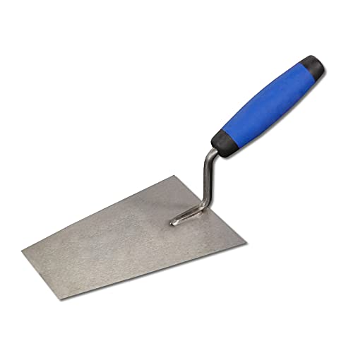 DEWEPRO Italienische Tiroler Maurerkelle G-Hals 180x120x80mm Gehärtetes Stahlblatt Konisch Geschliffen Mit 2-Komponenten Griff Profi Kelle Für Putz Mörtel Betonbau Renovierung von DEWEPRO