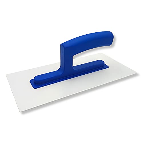 DEWEPRO® Glättkelle, Traufel, Mörtelbrett, Reibebrett aus Kunststoff - 270x130mm (PS) zum Auftragen und Glätten von Strukturputz von DEWEPRO