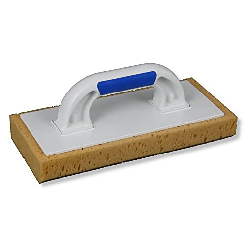 DEWEPRO® Schwammbrett 295x140mm - Fliesenschwamm einseitig abgeschrägt - 40mm starker und sehr aufnahmefähiger Schwamm für die Fliesenreinigung von DEWEPRO