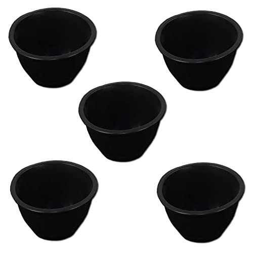 DEWEPRO 5er Set Gipsbecher aus Weichgummi - konische Form, Inhalt: 0,5l - Höhe: 85mm - ø=130mm - flexibler Anrührbecher von DEWEPRO