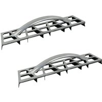 DEWEPRO Alurabot - Alu-Gipserhobel - Kantenhobel mit 8 Stahlklingen - 465x90mm - Handhobel - Putzhobel - Schleifraspel - 2er Set von DEWEPRO
