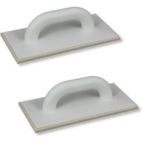 DEWEPRO Filzbrett - Kunststoff (PS) Reibebrett mit 6mm Filzbelag für Putz u. Feinputz - 280x140mm - Filzreiber - 2er-Set von DEWEPRO