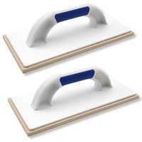 DEWEPRO Fliesen Fugbrett - Ausfugbrett mit 8mm Zellgummi - Zellkautschuk - Auflage - 280x140mm - 2er-Set von DEWEPRO