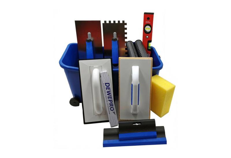 DEWEPRO Fliesenrollenwasch-Set DEWEPRO Profi Fliesenleger Waschset 13-teilig 16l Box Werkzeug Zubehö, (13-tlg., DEWEPRO Profi Fliesenleger Waschset 13-teilig 16l Box Werkzeug Zubehör) von DEWEPRO