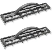DEWEPRO Handhobel - Gipserhobel - Kantenhobel - Hobel - Putzerhobel - extra leicht mit 8 Stahlklingen - Abmessung: 465x90mm - Schleifraspel - 2er-Set von DEWEPRO