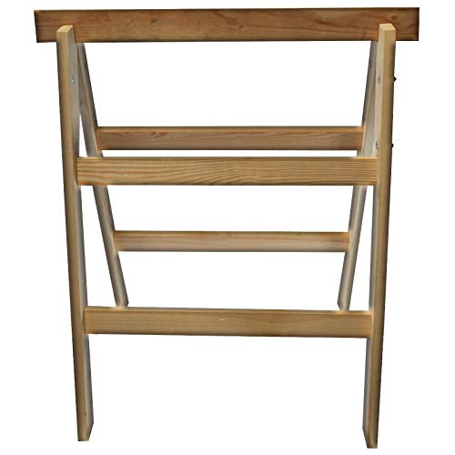 DEWEPRO® Holz-Klappbock 2 sprossig - Unterstellbock - Gerüstbock - Arbeitsbock - Werkbock - Tischlerbock - Montagebock - Holzbock klappbar von DEWEPRO