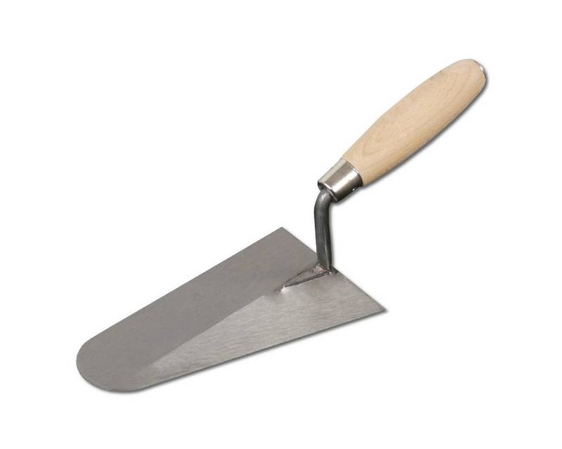 DEWEPRO Maurerkelle DEWEPRO Französische Maurerkelle, Stahl halbrund mit Holzgriff, 200mm von DEWEPRO