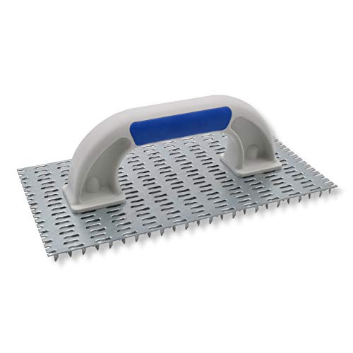 DEWEPRO Profi Edelputzkratzer - Putzkratzer - Raspelbrett für Mineralputz - Abmessung: 250x135mm von DEWEPRO