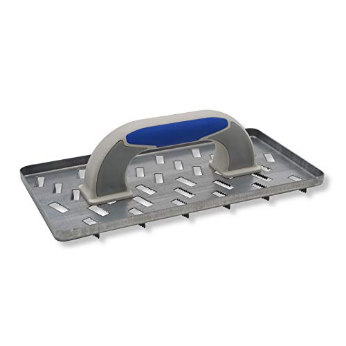 DEWEPRO Schleifbrett für Fassadendämmungen und Mineralwolle - Raspelbrett mit 3-Komponenten-Griff - Schleifplatte aus Metall, Abmessung: 285x145mm DEWEPRO Schleifbrett für Fassadendämmungen und Mineralwolle - Raspelbrett mit 3-Komponenten-Griff - Schleifplatte aus Metall, Abmessung: 285x145mm von DEWEPRO