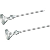 DEWEPRO Rondenrührer - Ronden-Rührstab - Rührquirl - Rührer mit Ring - ø: 80mm / l = 400mm - Universalrührer - Farbrührer - 2er Set von DEWEPRO