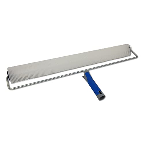 DEWEPRO Stachelwalze 70cm - Stachellänge 17mm - Stabiler Metallbügel und 2-K-Handgriff mit Stielaufnahme - Entlüftungsroller - Entlüfterrolle - Igelwalze - Betonentlüfterrolle in Profi-Qualität von DEWEPRO