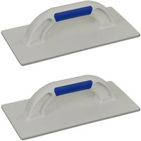DEWEPRO Universal Kunststoff Reibebrett - Stärke: 4mm - Trägerbrett ohne Belag - 270x130mm - Polystyrol (PS) - 2er-Set von DEWEPRO