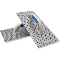 DEWEPRO WDVS Kunststoff Schleifbrett mit offenen Kunststoff-Kronen - Größe: 365x165mm - Reibebrett - Egalisierungsbrett - 2er-Set von DEWEPRO