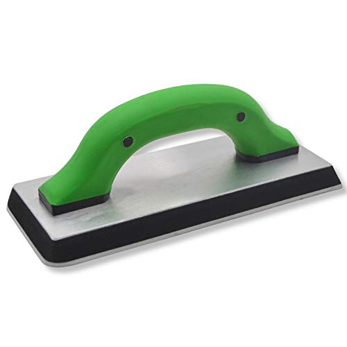 DEWEPRO® Epoxid Fugbrett mit 2-Komponentengriff, Alurücken und feinem Gummibelag auf Moosgummi-Rücken - 240x100mm für Epoxid Verfugung von DEWEPRO