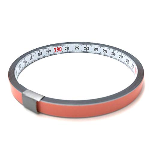 Skalenbandmaß 20m mit Selbstklebefolie - Bezifferung von links nach rechts - Stahl weiß lackiert - Breite: 10mm, mit Duplexteilung - Gehrungsband Anschlagband Rollbandmaß Lineal von DEWEPRO