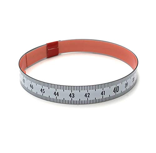 Skalenbandmaß 30cm mit Selbstklebefolie - Bezifferung von rechts nach links - Stahl weiß lackiert - Breite: 10mm, mit Duplexteilung - Gehrungsband Anschlagband Rollbandmaß Lineal von DEWEPRO