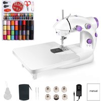 DEWIN 202A Mini-Haushalts-Elektro-Nähmaschine mit Erweiterungsplatine und 99 Nähteile-Set EU 220 V von DEWIN