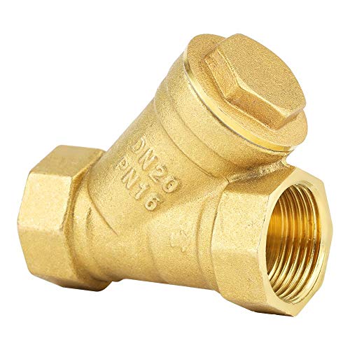 DEWIN 3 Wege Messing Filter Kugelhahn, 3/4-Zoll-BSPP-Innengewinde, Y-förmiger Messing-Siebfilterventilanschluss zur Wasserölabscheidung DEWIN 3 Wege Messing Filter Kugelhahn, 3/4-Zoll-BSPP-Innengewinde, Y-förmiger Messing-Siebfilterventilanschluss zur Wasserölabscheidung von DEWIN