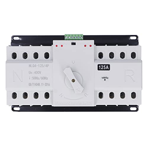 DEWIN 4P Automatischer Transferschalter, Dual Power Automatischer Transferschalter Umschalter CB Grade Micro Break ATS NLQ4-125-4P 400V von DEWIN
