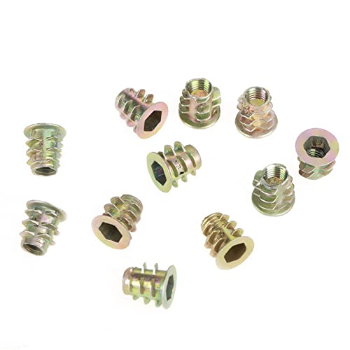 DEWIN 50pcs Zinklegungsmöbel Sechskantmutter M5*10 Mm Zinklegierung Hex Antrieb Kopfmöbel Nüsse für Holzeinsatz Gewinde DEWIN 50pcs Zinklegungsmöbel Sechskantmutter M5*10 Mm Zinklegierung Hex Antrieb Kopfmöbel Nüsse für Holzeinsatz Gewinde von DEWIN