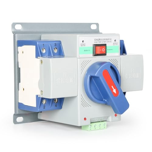 DEWIN Automatischer Transferschalter, Automatischer Netzumschalter 2P 63A AC230V Dual Power Automatischer Transferschalter ZGQ1M Doppelstromversorgung Leistungsschalter Umschalter DEWIN Automatischer Transferschalter, Automatischer Netzumschalter 2P 63A AC230V Dual Power Automatischer Transferschalter ZGQ1M Doppelstromversorgung Leistungsschalter Umschalter von DEWIN