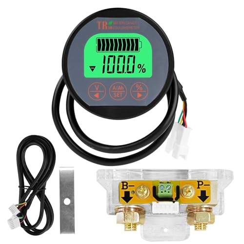 DEWIN Batterie Monitor 12V Motorrad, Batteriemonitor Batterie Tester Voltmeter Amperemeter Wasserdichte Batterietester für Autobatterie Kfz Caravan 8-120V 350A DEWIN Batterie Monitor 12V Motorrad, Batteriemonitor Batterie Tester Voltmeter Amperemeter Wasserdichte Batterietester für Autobatterie Kfz Caravan 8-120V 350A von DEWIN