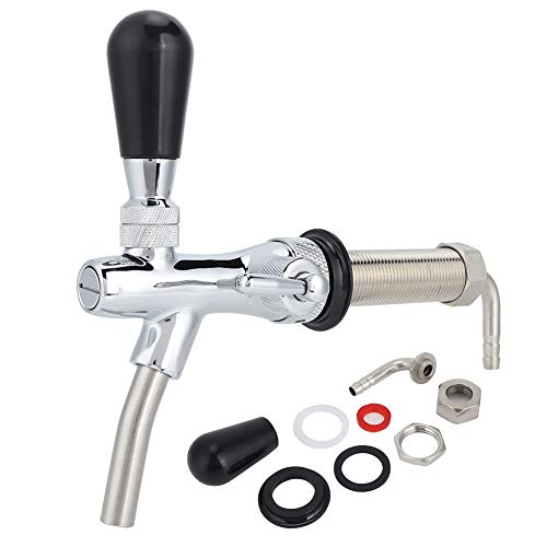 DEWIN Einstellbarer Bierhahn, G5/8 Zoll Gewinde Langschaft Einstellbarer Fassbierhahn Zapfhahn Spender Weinwerkzeuge Home Brewing Zubehör von DEWIN