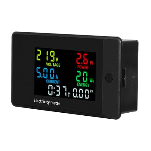 DEWIN Digitaler Stromzähler, LCD Digitales Voltmeter Amperemeter Energiezähler Spannung Strom Leistung Energie Meter 20A AC 100-265V DEWIN Digitaler Stromzähler, LCD Digitales Voltmeter Amperemeter Energiezähler Spannung Strom Leistung Energie Meter 20A AC 100-265V von DEWIN