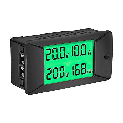 DEWIN Digitales Amperemeter Voltmeter, PZEM-025 Digitales Amperemeter DC Voltmeter Batterietester 0~300A/300V Leistung Energie Wattmeter(200A) von DEWIN