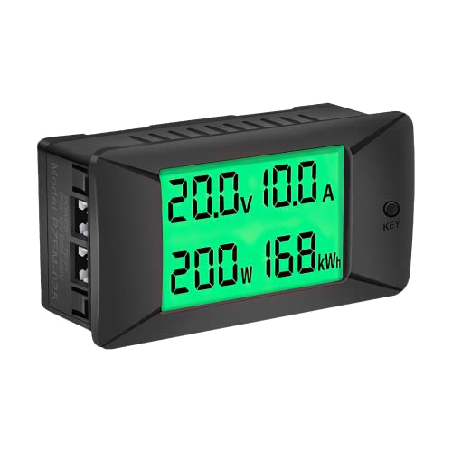 DEWIN Digitales Amperemeter Voltmeter, PZEM-025 Digitales Amperemeter DC Voltmeter Batterietester 300A 300V Leistung Energie Wattmeter von DEWIN